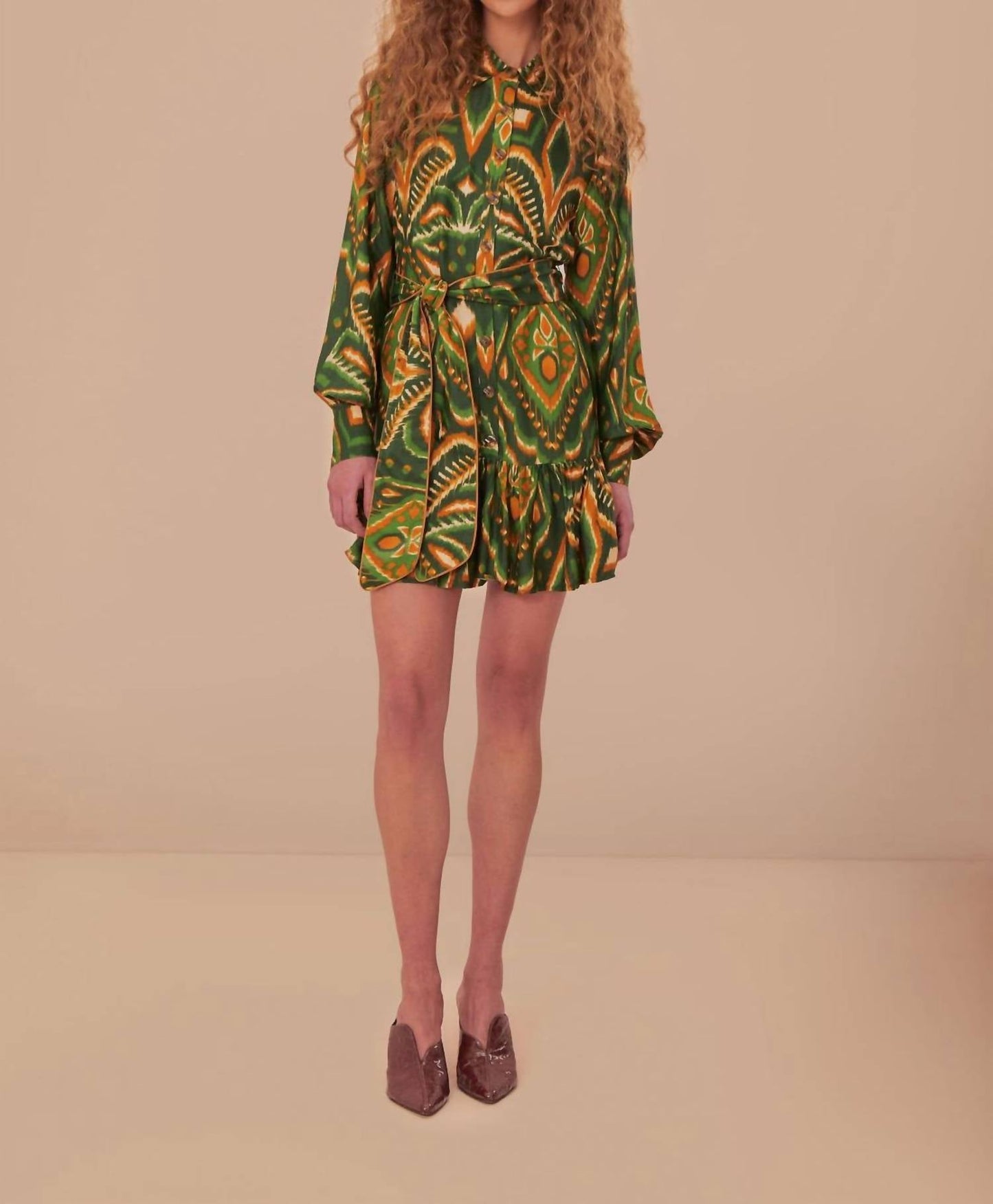 Farm Rio - Pineapple Ikat Mini Dress