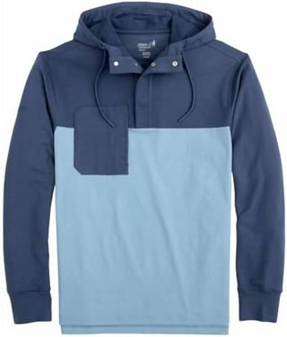 Johnnie-O - Moletom com capuz Harrison Mixed Media Henley masculino