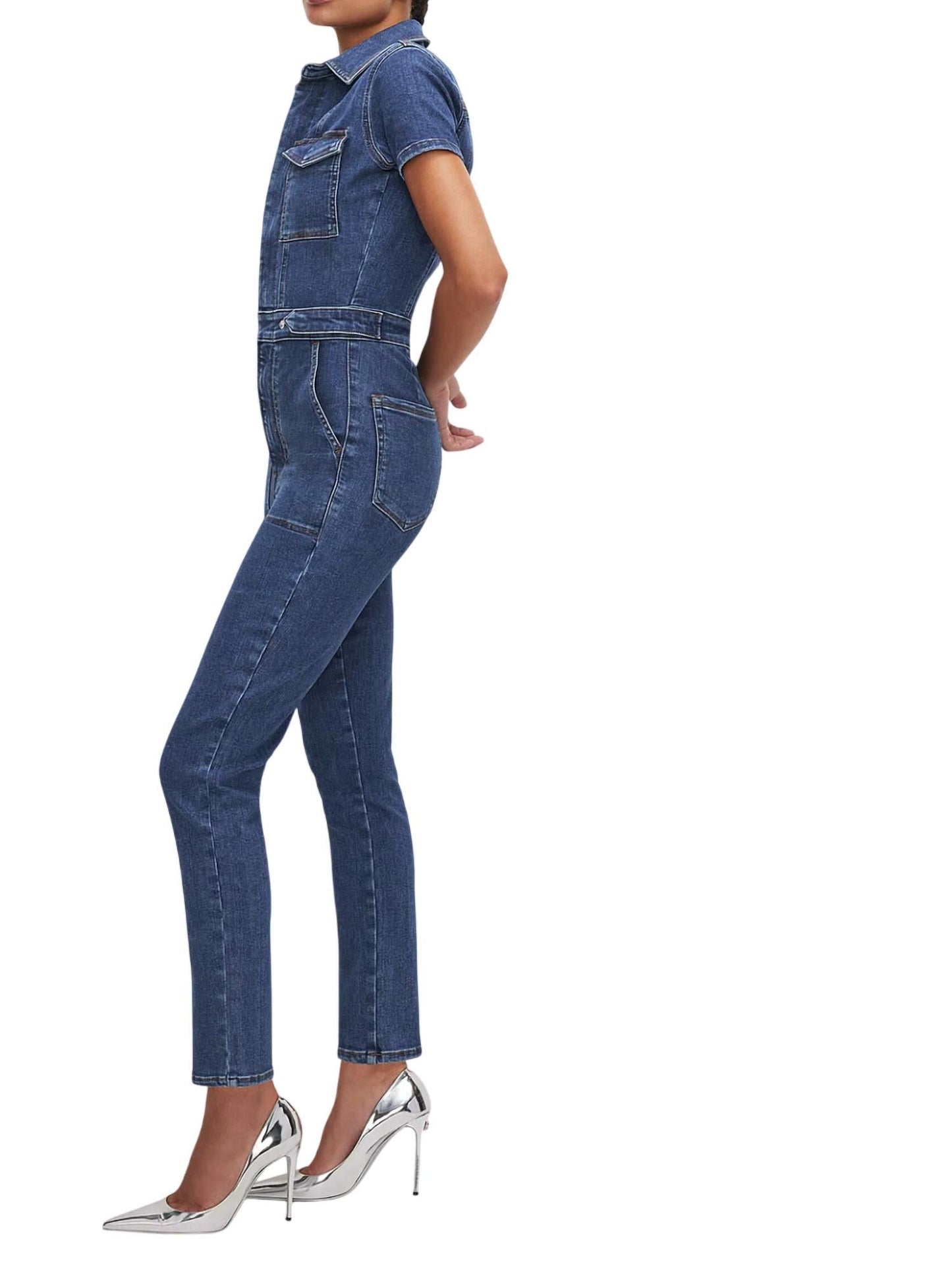 Good American - Women's Fit For Success Denim Jumpsuit