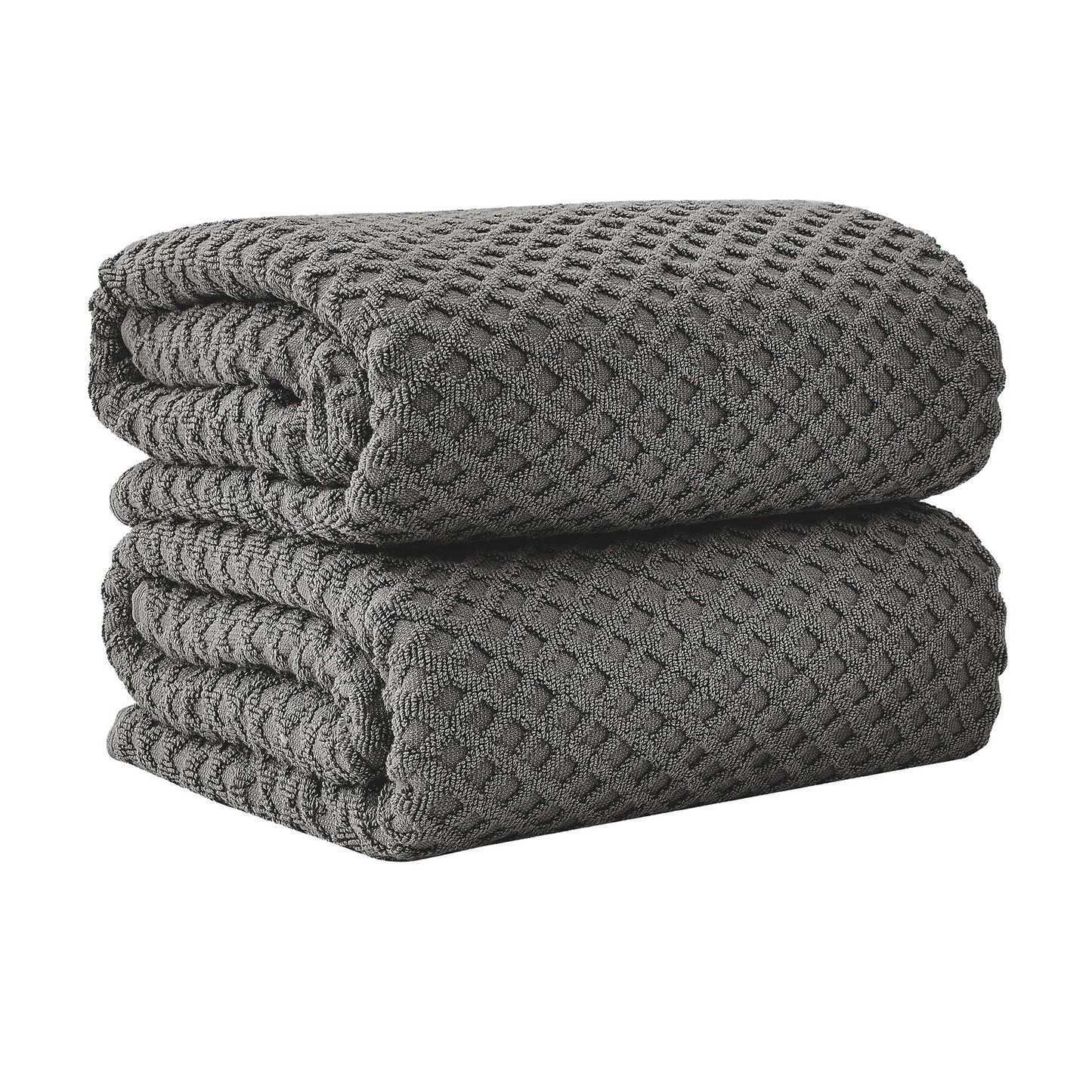 Cotton Diamond Waffle Weave Bath Towel Set - Grayson Collection