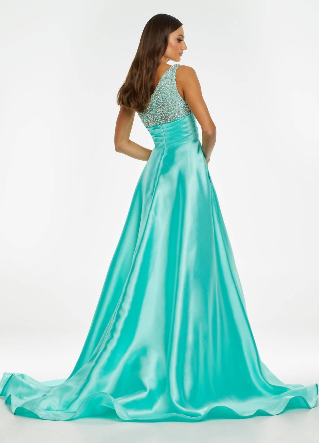 Ashleylauren - One Shoulder Ball Gown