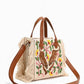 America & Beyond - Women's Temur Leopard Fringed Tote