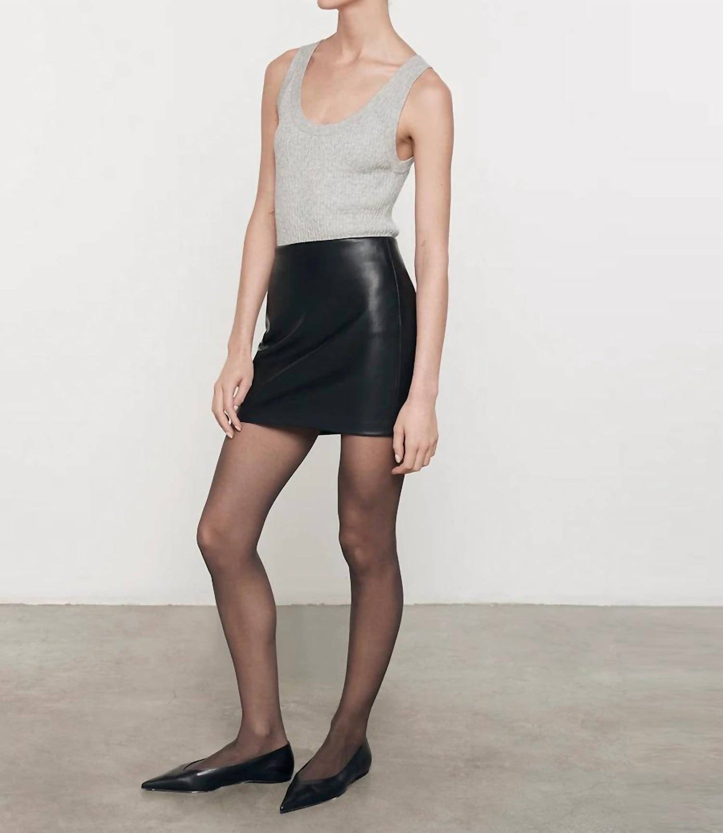 Enza Costa - Cashmere Cotton Pointelle Knit Tank Top