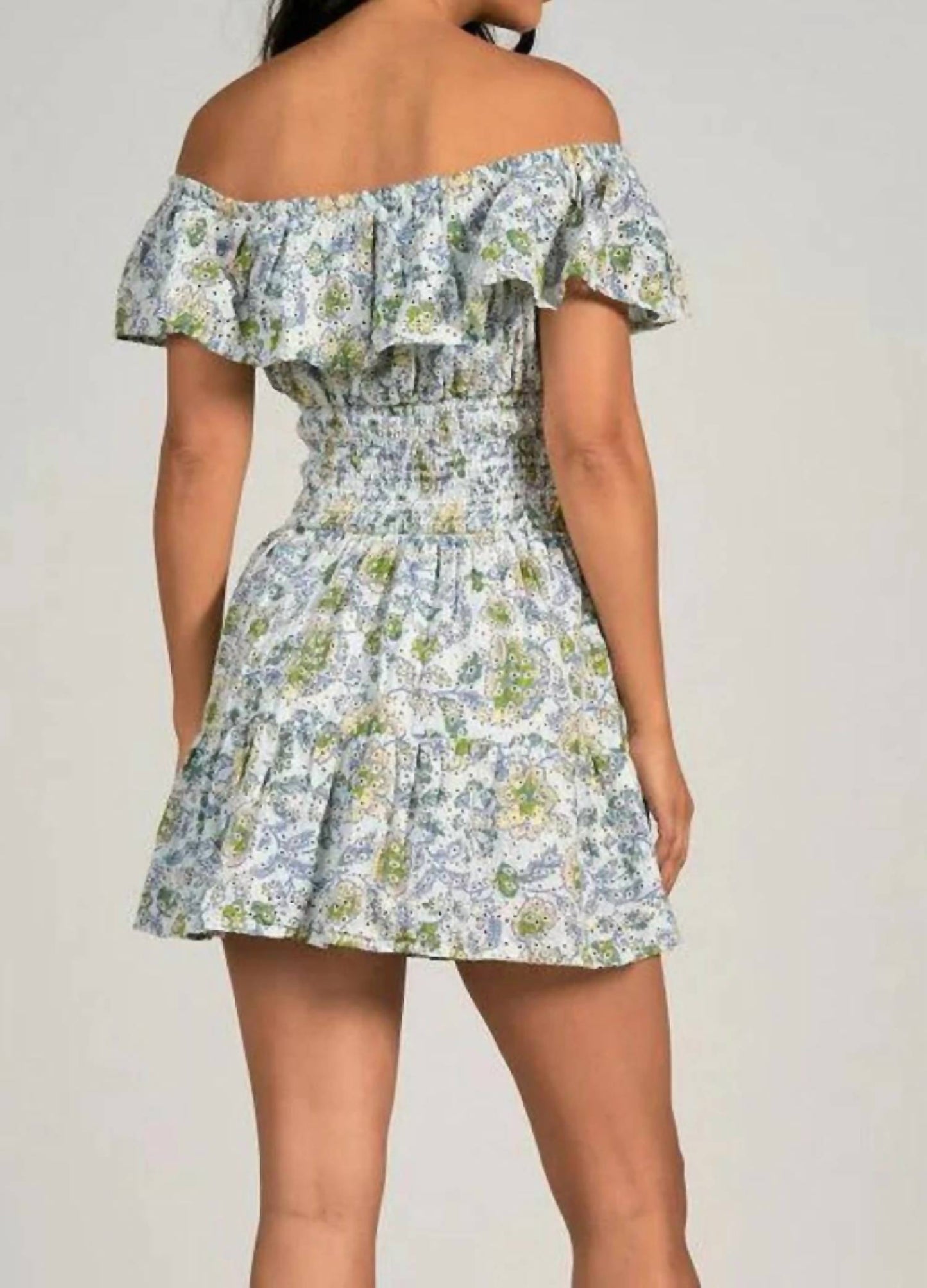 Elan - Off Shoulder Ruffle Dress