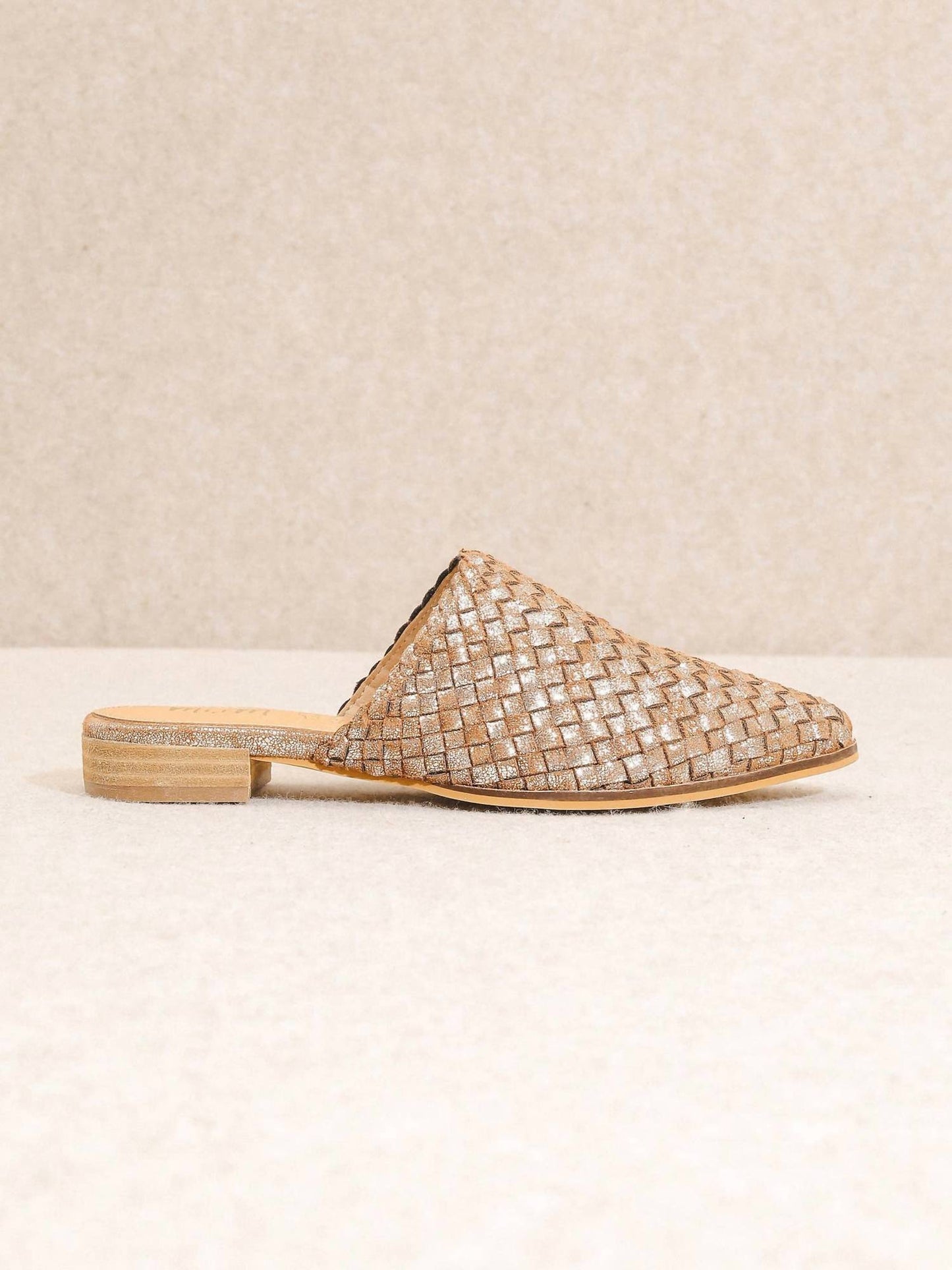 Miim - Women's Woven Leather Slip-on Flats