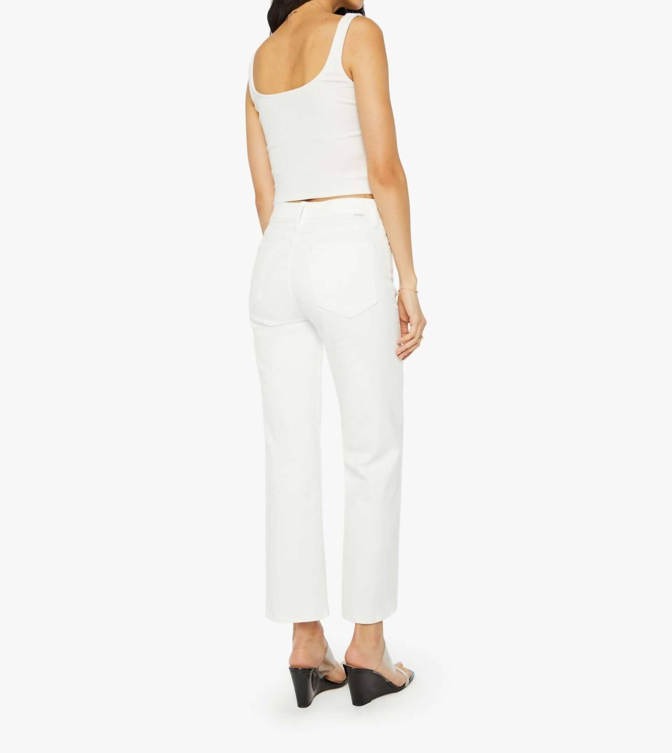 Mãe - Calça jeans Rambler com zíper e tornozelo