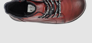 Kcr Group - Botas de couro femininas originais com zíper