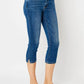 Judy Blue - Mid Rise Sid Slit Capri Jeans