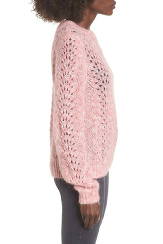 Topshop - Suéter de malha aberta de angorá em mohair com morango