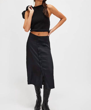 Free People - Saia Midi de Cetim Analise