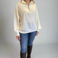 Ariella - Cable Knit Sweater With Zipper