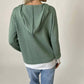 Six/Fifty - Abigail V-Neck Pullover Hoodie Sweater