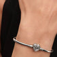 Pandora - Radiating Heart Clasp Bangle Sterling silver Lg