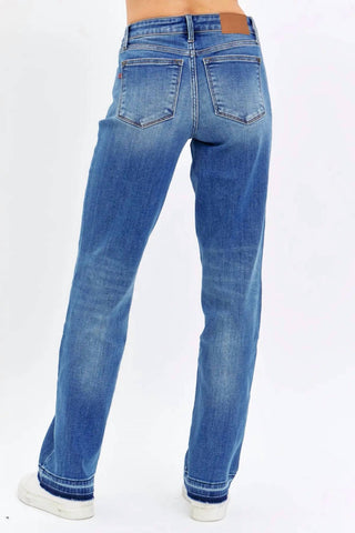 Judy Blue - Calça jeans estilo pai com bainha solta