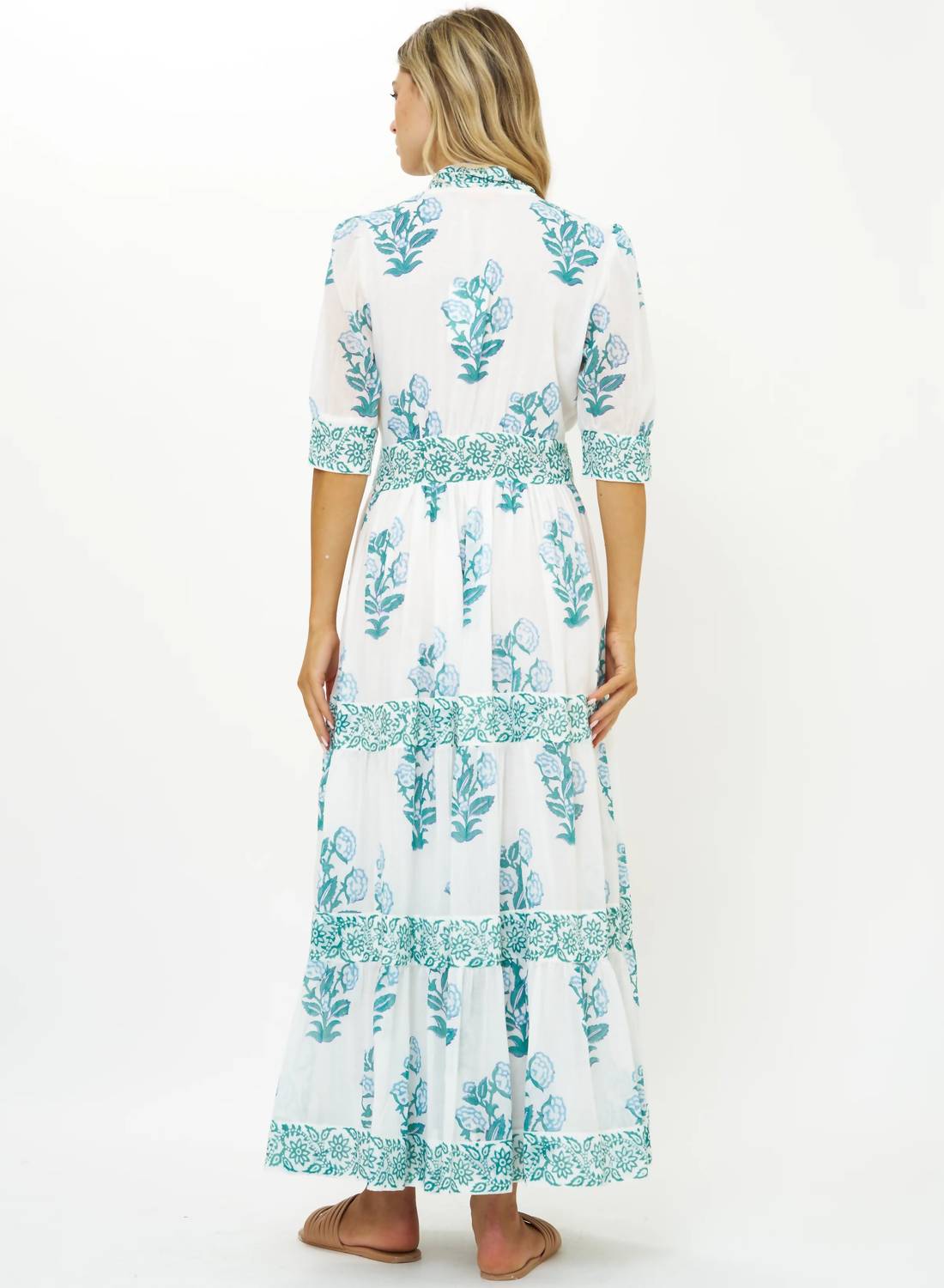 Oliphant - V-neck Cuffed Maxi Dress