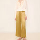 Greek Archaic Kori - Glossy Satin Elastic Waist Pants