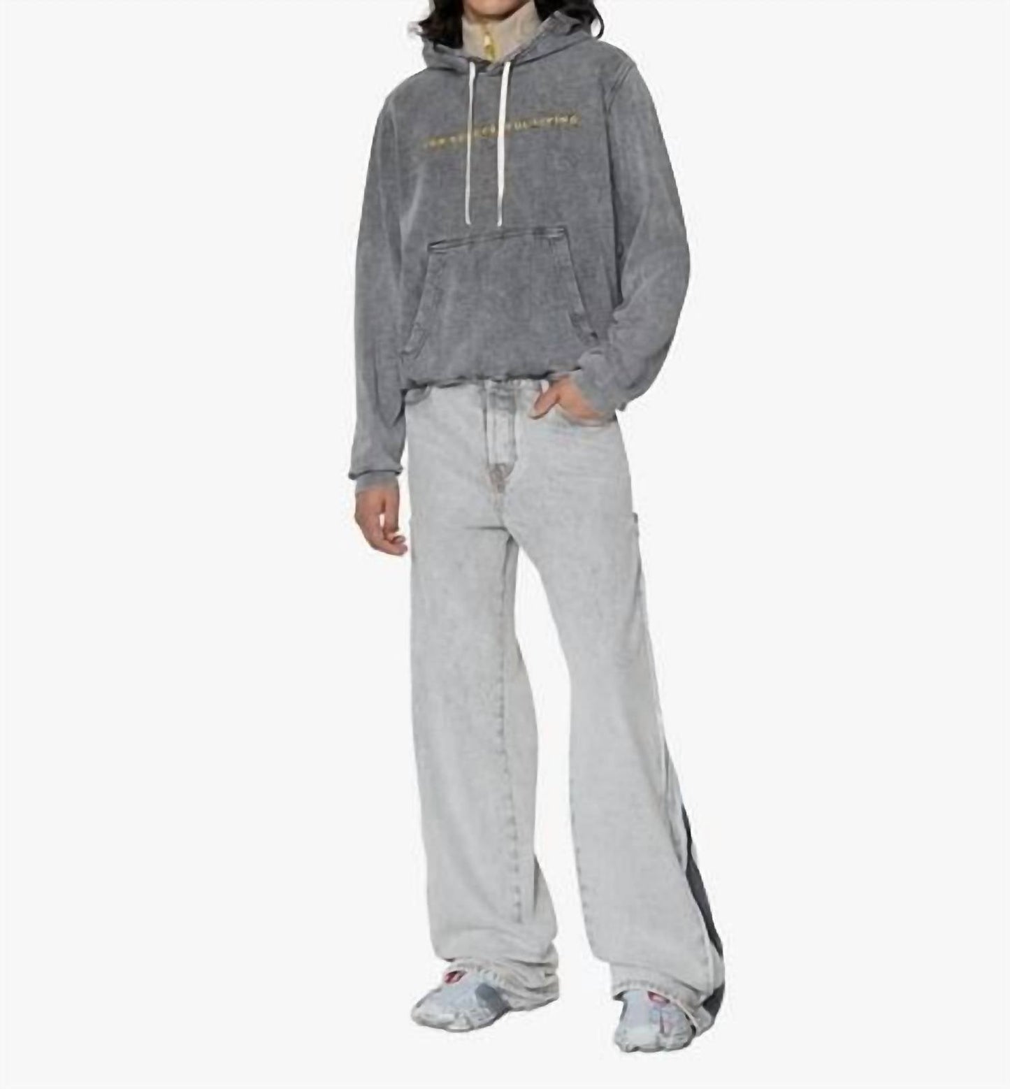 Diesel - Calça jeans reta cinza Diesel