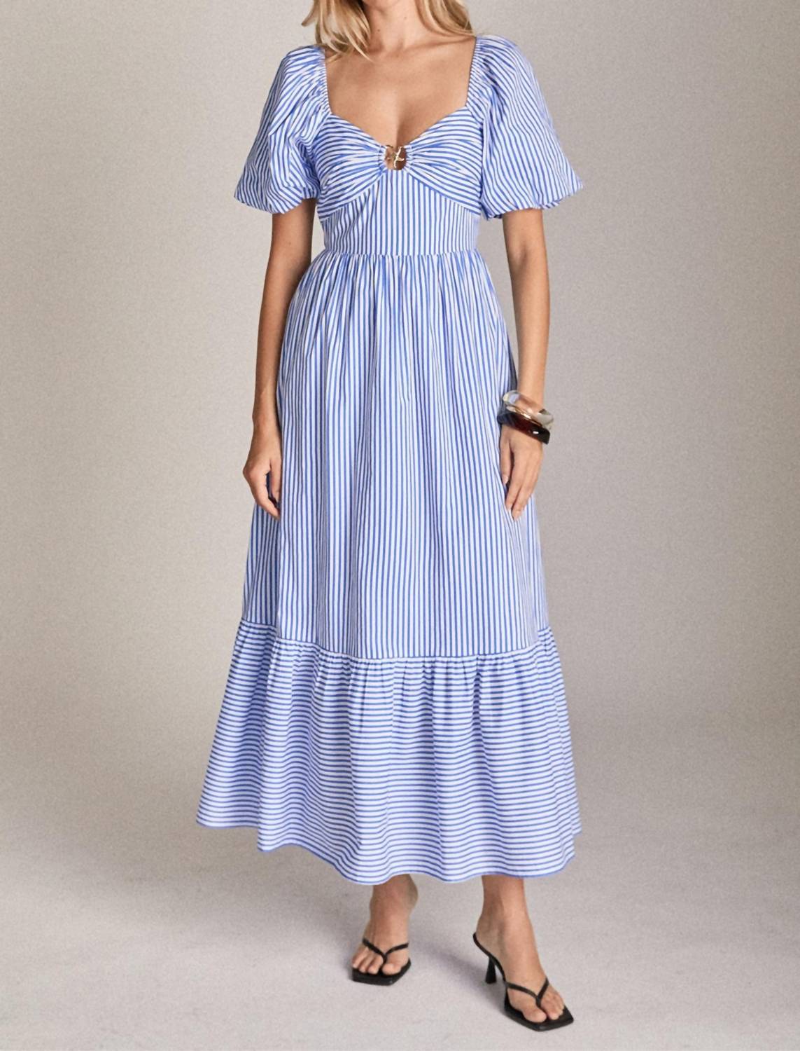 English Factory - Starfish Striped Midi Dress