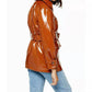 Topshop - High Gloss Patent Belted Coat