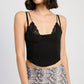 Emory Park - Peekaboo Lace Corset Top