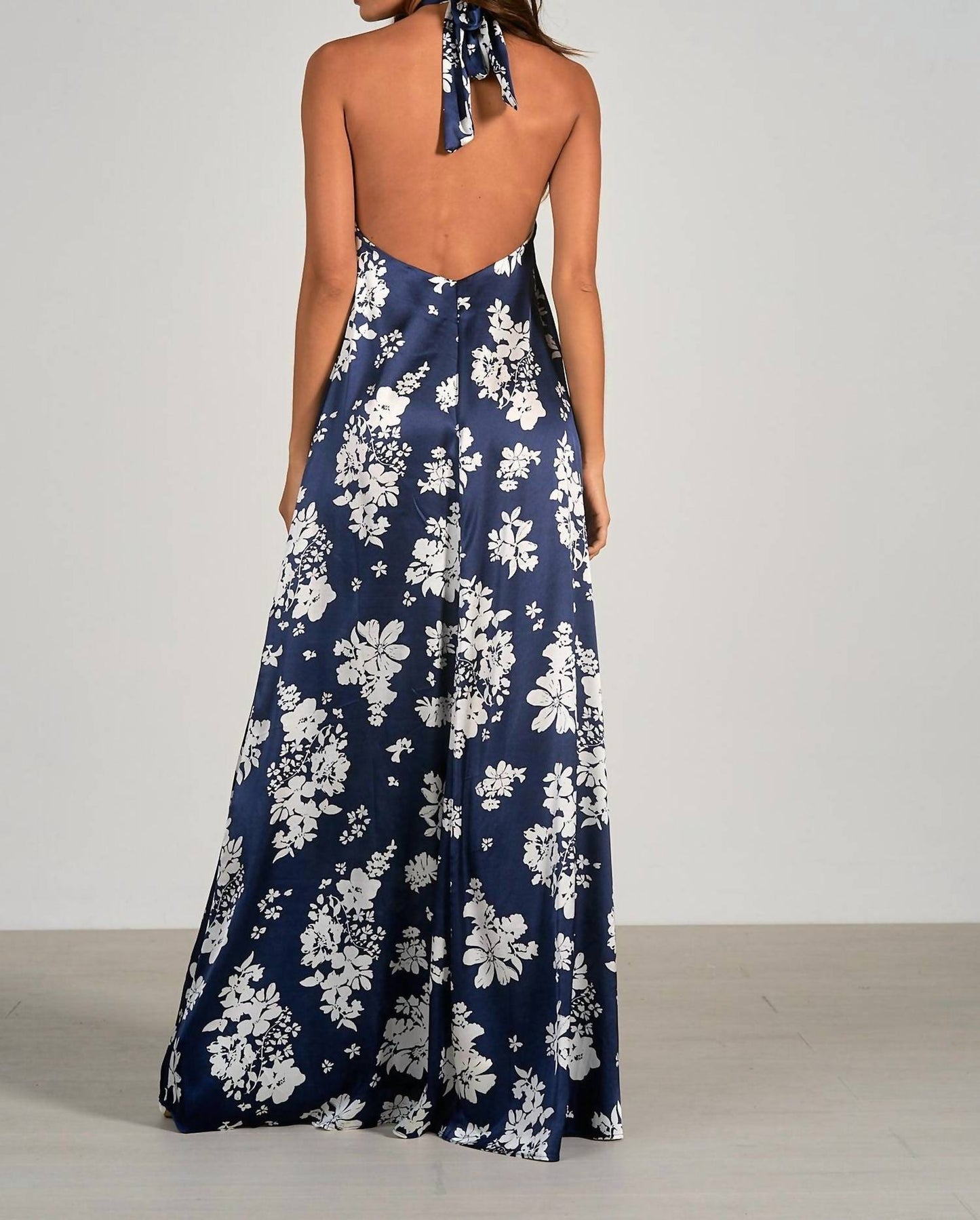Elan - Capri Floral Halter Maxi Dress