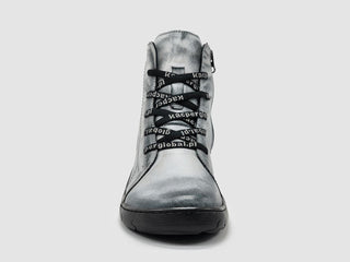 Kcr Group - Botas femininas originais de couro com forro de lã e zíper