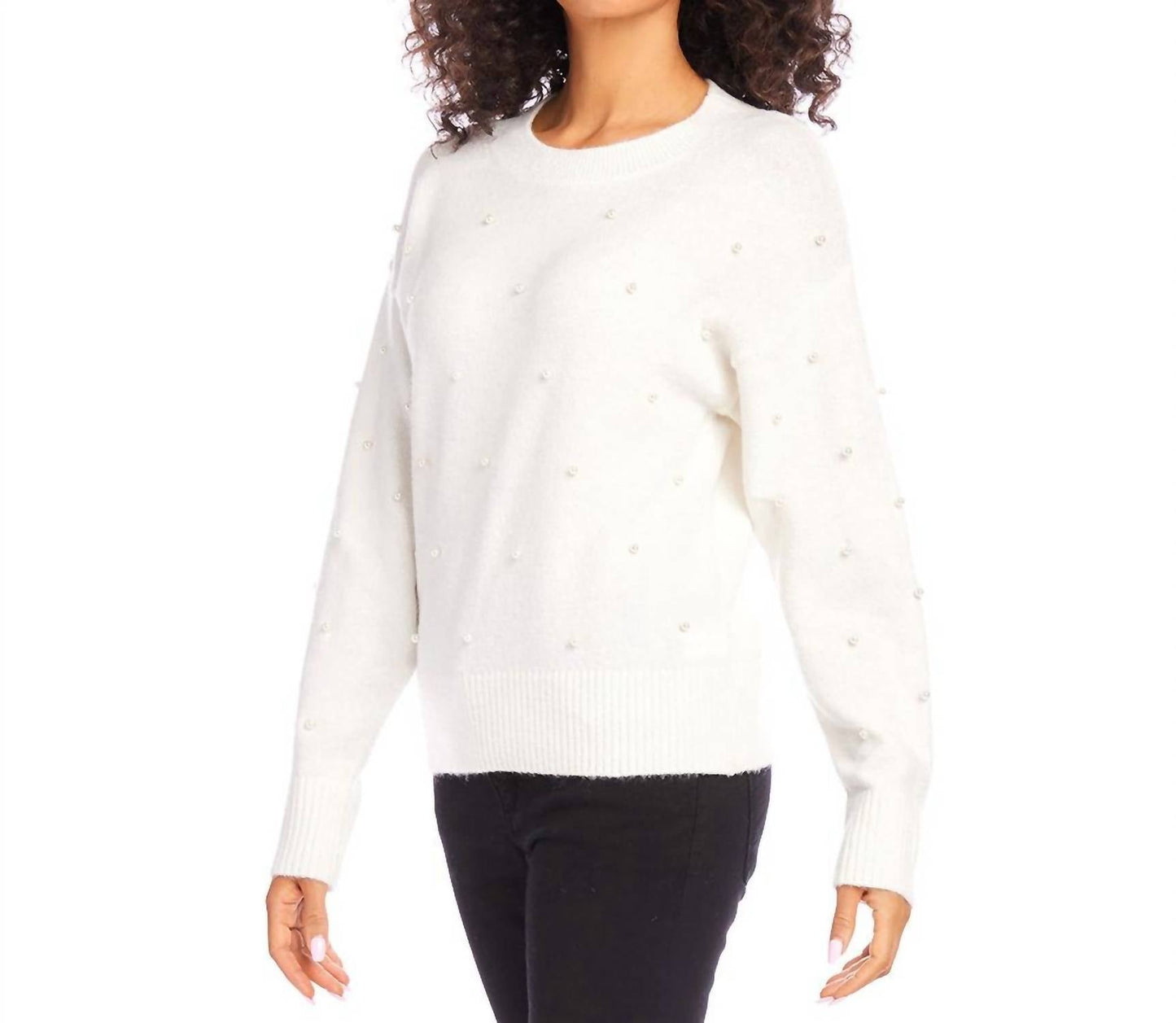 Karen Kane - Petite Size Pearl Crewneck Sweater