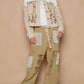 Pol - Contrast Quilt Panel Corduroy Jacquard Jacket