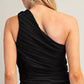 Glam - One Shoulder Sleeveless Top