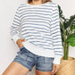 Double Take - Striped Long Sleeve Round Neck Top