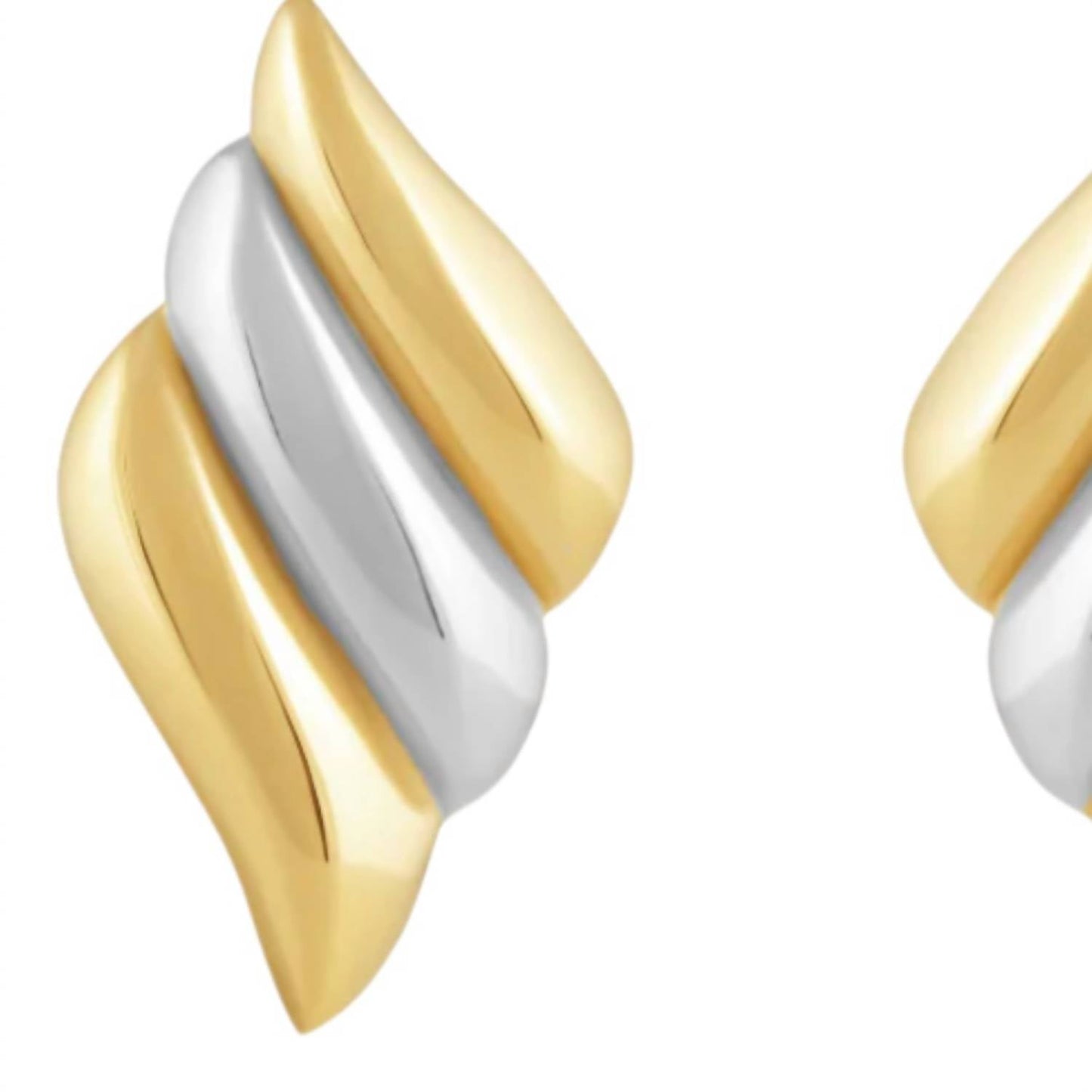 Sahira Jewelry Design - Women's Heather Two Tone Statement Earirngs