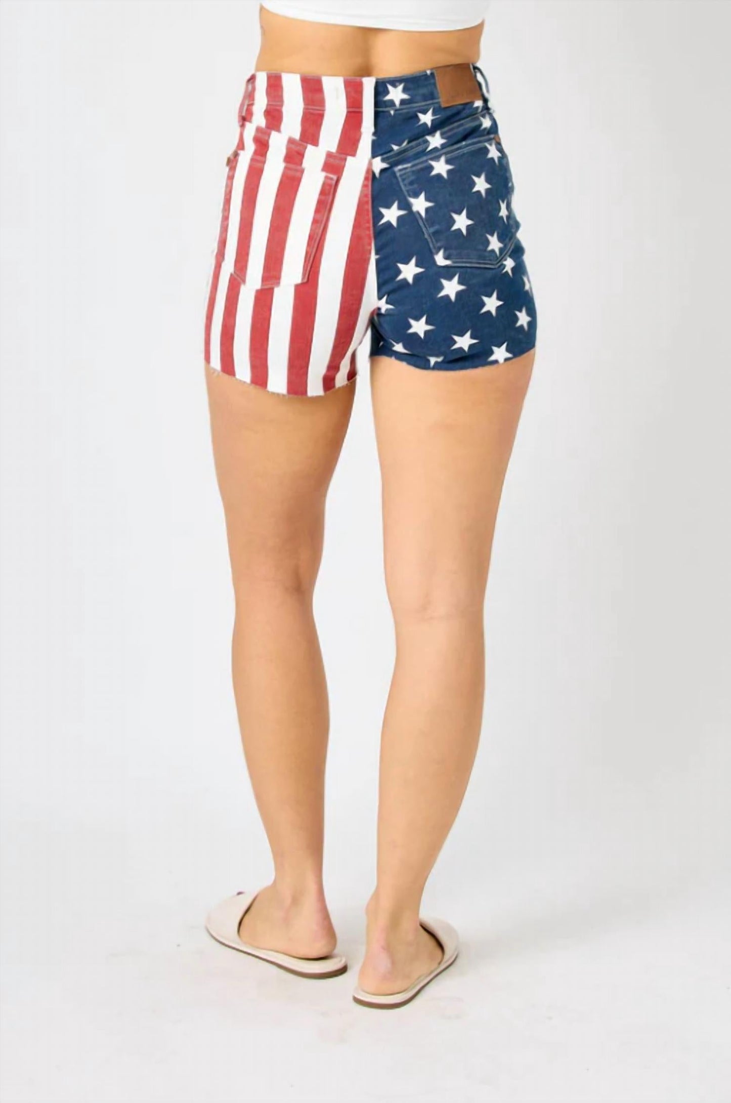 Judy Blue - High Waist American Flag Fray Hem Shorts