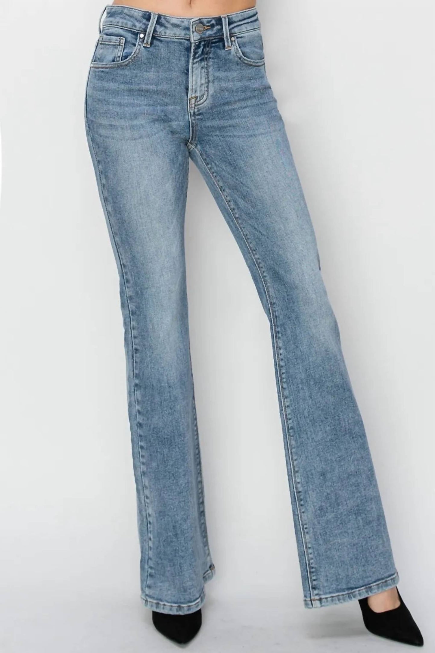 Risen - Full Size Mid Rise Bootcut Jeans