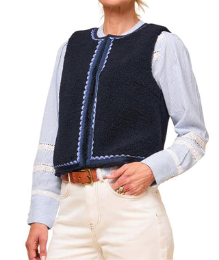 Aspiga - Colete Eco Fleece Trim Detalhe