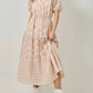 Mystree - Puff Sleeve Tiered Eyelet Dress