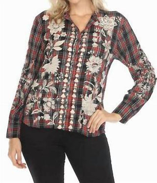 Johnny Was - Camisa Mandarim com Botões