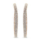 18K Rose Gold 6.90 Cttw Pave Set Diamond Inside Out Eternity Hoop Earrings (F-G Color, VS1-VS2 Clarity)
