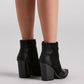 Qupid - Women's Western Chic Block Heel Booties