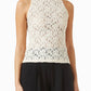 Enza Costa - Puckered Lace Sleeveless Mockneck Top