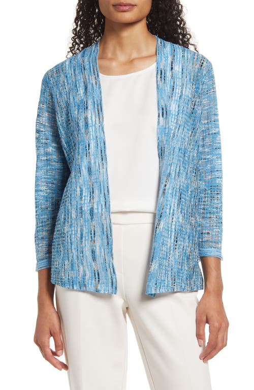 NIC+ZOE Melody Open Front Cardigan - Blue Multi