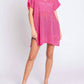 Trendsi - GeeGee Short Sleeve Side Slit Knit Cover Up Dress