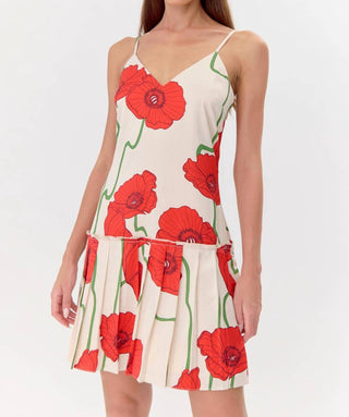 Adelyn Rae - Camila Rose Print Pleated Mini Dress