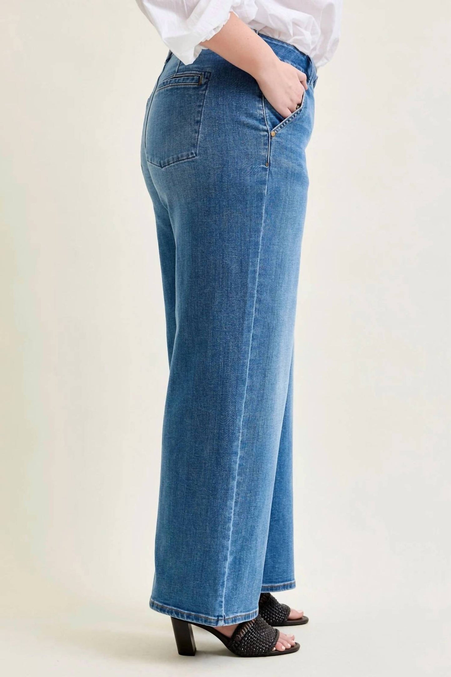 Judy Blue - High Waist Trouser Column Jeans - Petite