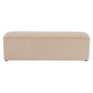 Long Plush Ottoman, Simple Footstool And Seat For Home Use - Almond