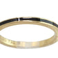 Hidalgo - Black Enamel Thin Band Ring - Size 6.5