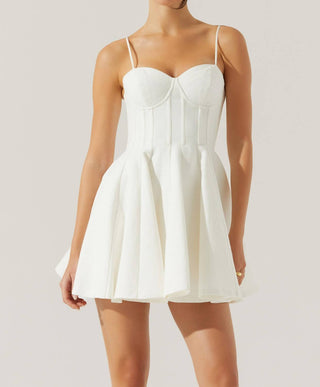 Astr - Vestido curto com espartilho texturizado Fenna