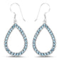 4.32 Carat Genuine London Blue Topaz .925 Sterling Silver Earrings