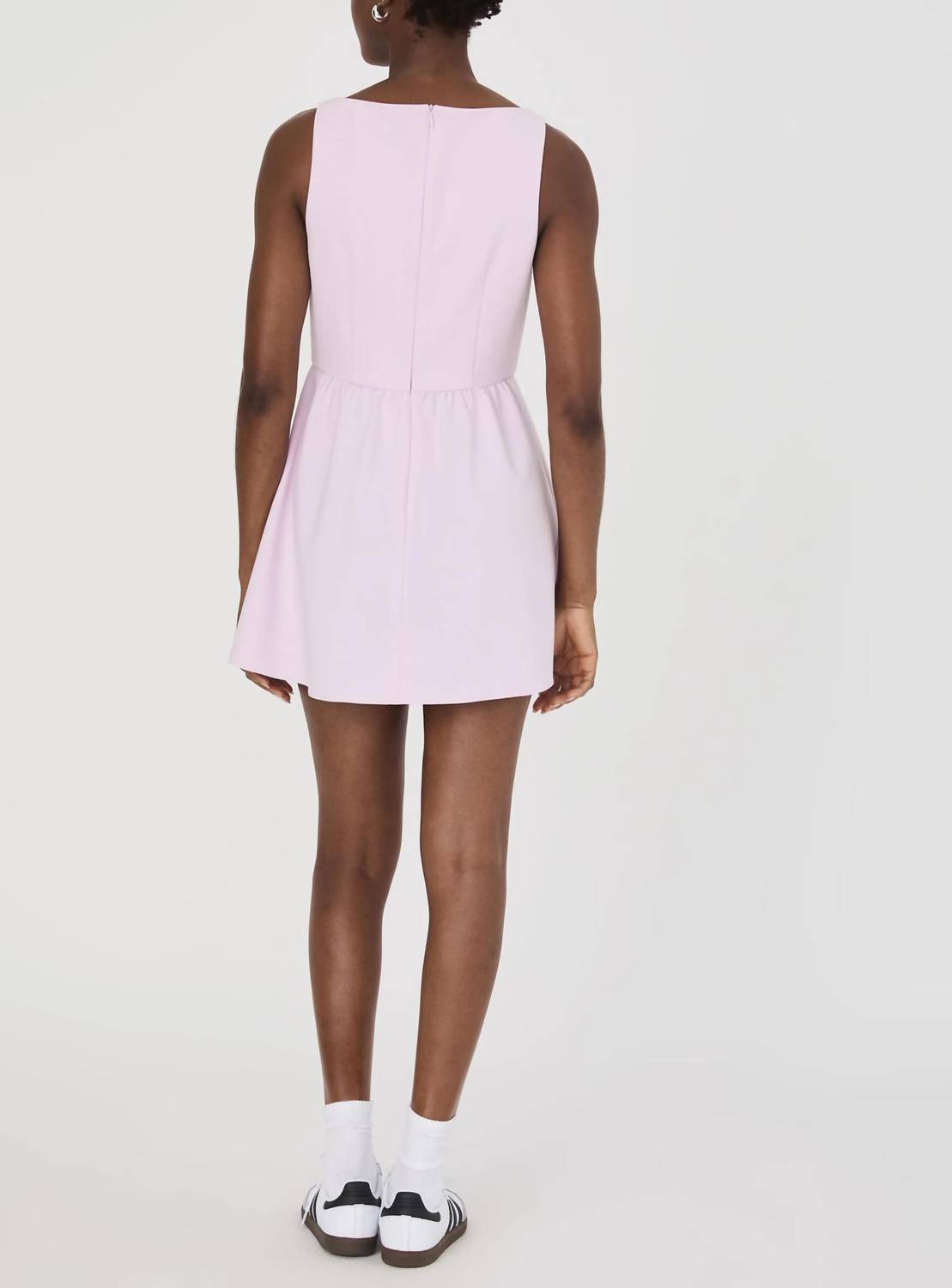 French Connection - Whisper Boat Neck Notch Mini Dress