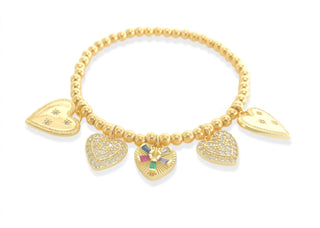 Omg Blings - Pulseira elástica de coração feminina