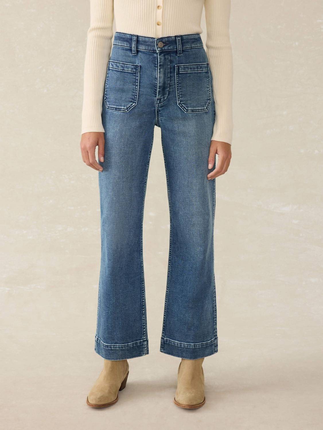 Faherty - Stretch Terry Patch Pocket Ankle Pant